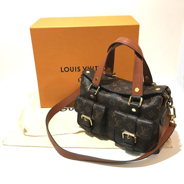 ルイヴィトン LOUIS VUITTON マンハッタン M43481 モノグラム  カバン 2WAY ショルダーバッグ  ハンドバッグ モノグラムキャンバス ブラウン キャラメル