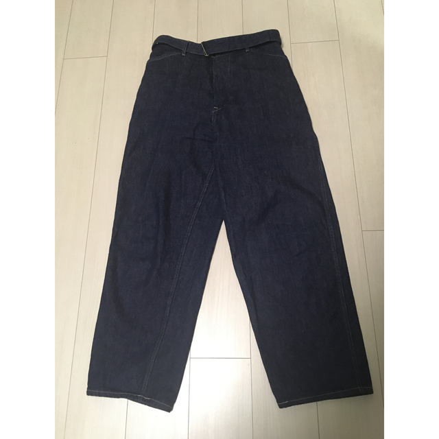 19ss】comoli ベルテッドデニムパンツ サイズ 1 19ss】comoli ベルテッドデニムパンツ サイズ 1