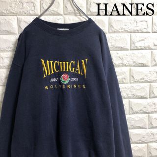 ヘインズ(Hanes)のHANES  ヘインズ   スウェット　トレーナー　刺繍　Mサイズ(スウェット)