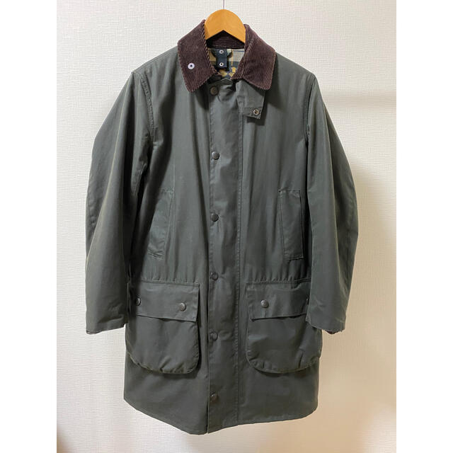 Barbour(バーブァー)の【h.様専用】Barbour/BORDER SL/コート/セージ/36/ワックス メンズのジャケット/アウター(ステンカラーコート)の商品写真