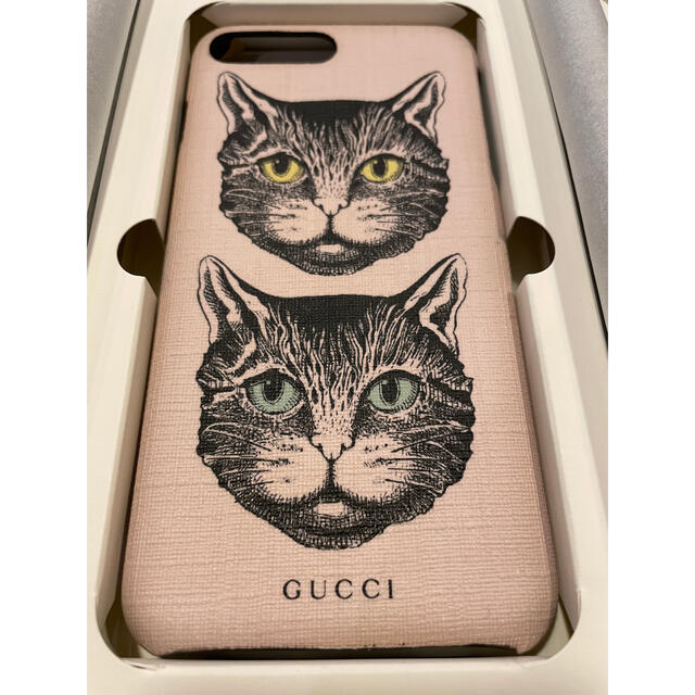 Gucci(グッチ)のグッチ iPhone7 8 plus case Mystic Cat 猫 スマホ/家電/カメラのスマホアクセサリー(iPhoneケース)の商品写真