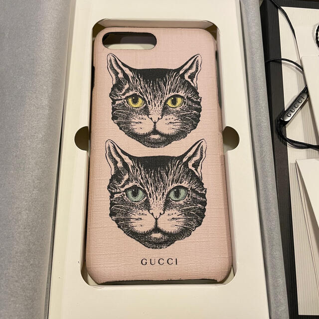 グッチ iPhone7 8 plus case Mystic Cat 猫