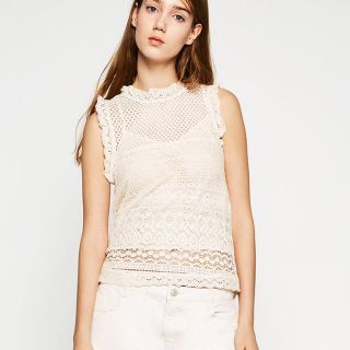 ザラ(ZARA)のZARAクロシェットトップス(シャツ/ブラウス(半袖/袖なし))