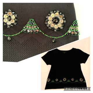 スーナウーナ(SunaUna)のスーナウーナ＊ニット＊Aライン ＊ビーズ スパンコール刺繍(ニット/セーター)