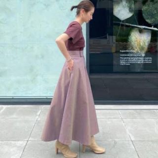 アパルトモンドゥーズィエムクラス(L'Appartement DEUXIEME CLASSE)のCLANE CHAMBRAY CIRCULAR SKIRT ロングスカート(ロングスカート)