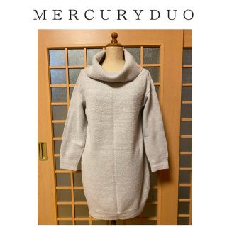 マーキュリーデュオ(MERCURYDUO)のMERCURYDUO★ニットワンピース(グレー)(ひざ丈ワンピース)