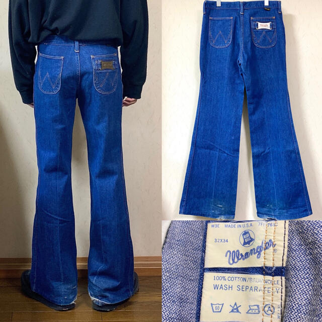 極美品 Wrangler 70s ベルボトム ワイドフレアジーンズ | www.combourg.bzh