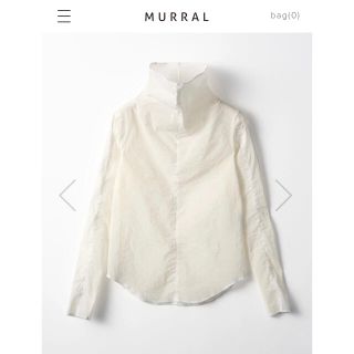 マメ(mame)のMURRAL stretch sheer top white(シャツ/ブラウス(長袖/七分))