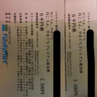 山口県　プレミアム宿泊券　2枚(その他)