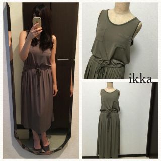 イッカ(ikka)のikka♡サラッとリラックスマキシワンピ(ロングワンピース/マキシワンピース)