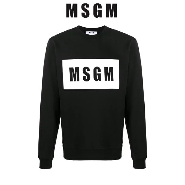 MSGM(エムエスジイエム)のMSGM ボックスロゴスウェット ブラック メンズのトップス(スウェット)の商品写真