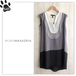 ビーシービージーマックスアズリア(BCBGMAXAZRIA)の345◆美品◆BCBGマックスアズリア🇺🇸◆オーバーサイズ ワンピース(ひざ丈ワンピース)