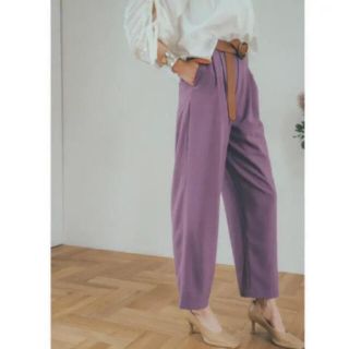 CLANE /BASIC TUCK PANTS パープル(カジュアルパンツ)