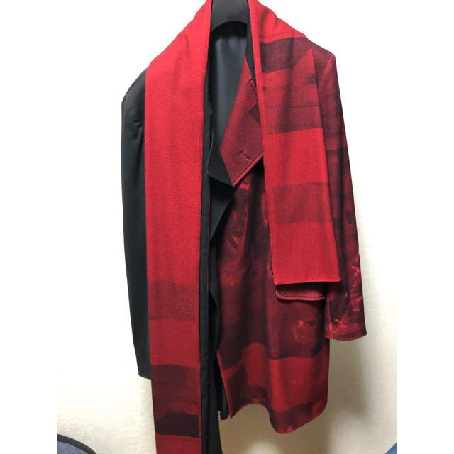 Yohji Yamamoto - yohjiyamamoto 18aw 赤フラノストールジャケット Yohji Yamamoto - yohjiyamamoto 18aw 赤フラノストールジャケット