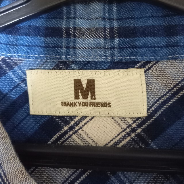 TMT(ティーエムティー)のM(エム) チェックシャツ ブルー系 Lサイズ キムタク メンズのトップス(シャツ)の商品写真