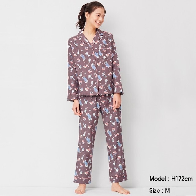 GU(ジーユー)の【新品】GU フランネルパジャマ(長袖) S ムーミン Moomin レディースのルームウェア/パジャマ(パジャマ)の商品写真