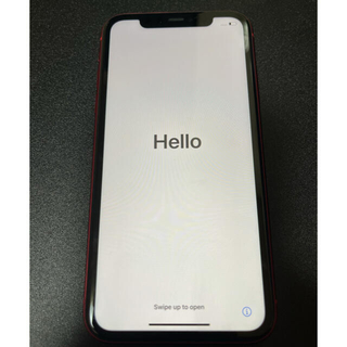 アイフォーン(iPhone)の【美品】iPhone 11レッド64GB SIMフリー(スマートフォン本体)
