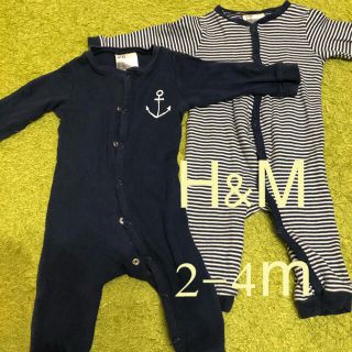 エイチアンドエイチ(H&H)のH&M エイチアンドエム  カバーオール　ロンパース  セット　60 70(カバーオール)