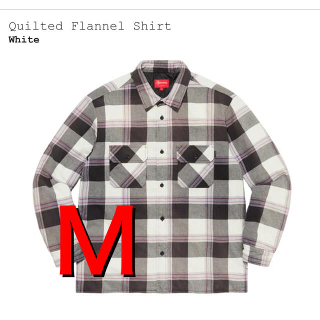 Supreme Quilted Flannel White  M