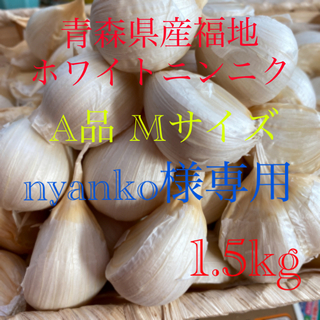 青森県産福地ホワイトニンニク　A品Mサイズ1.5kg(野菜)