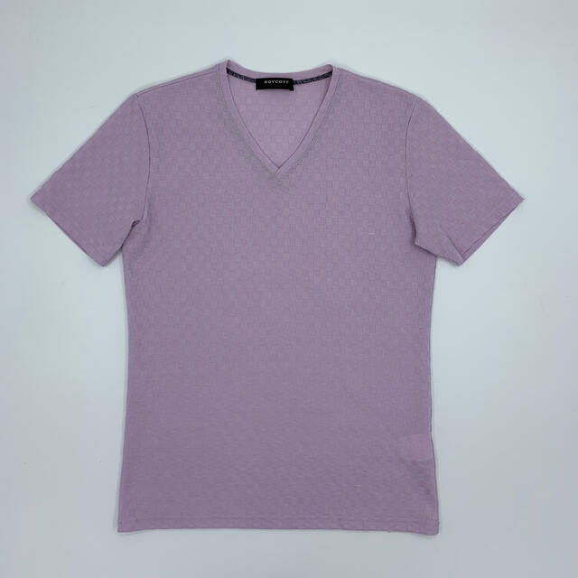 BOYCOTT(ボイコット)のBOYCOTT ボイコット Vネック Tシャツ パープル 2 メンズのトップス(Tシャツ/カットソー(半袖/袖なし))の商品写真