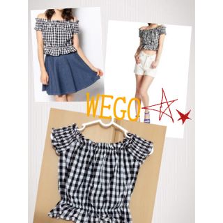 ウィゴー(WEGO)のWEGO♡チェックオフショルダーブラウス(シャツ/ブラウス(半袖/袖なし))