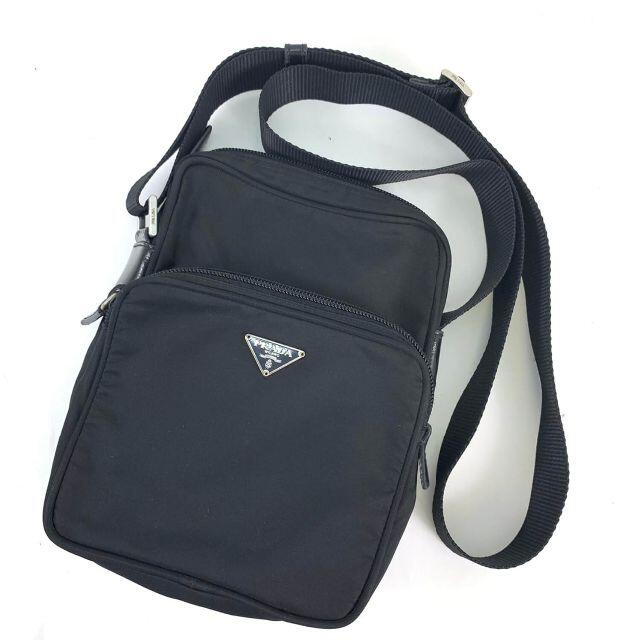 PRADA(プラダ)のプラダ ショルダーバッグ テスート ナイロン×レザー ブラック レディースのバッグ(ショルダーバッグ)の商品写真