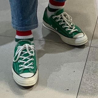 コンバース(CONVERSE)のconverse チャックテイラー　27 緑　ピンク　セット(スニーカー)