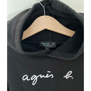 アニエスベー(agnes b.)のアニエス・ベー　キッズ　黒　フードパーカー　10ans(Tシャツ/カットソー)