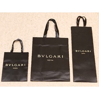ブルガリ(BVLGARI)の【BVLGARI】ブルガリのショップバッグ  黒紙袋3点セット(ショップ袋)