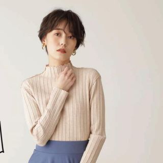 エヌナチュラルビューティーベーシック(N.Natural beauty basic)のリンキングワイドリブニット　エクリュ　ホワイト(ニット/セーター)