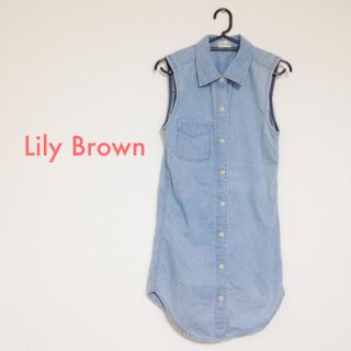 リリーブラウン(Lily Brown)のリリーブラウン デニムシャツワンピース(ミニワンピース)