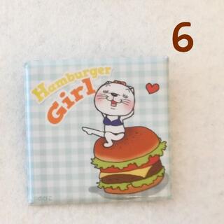 のび猫缶バッジ★ハンバーガー（40㎜角）(その他)