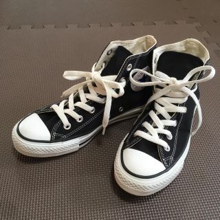 コンバース(CONVERSE)のコンバース ハイカット 黒 23.5㎝ converse (スニーカー)