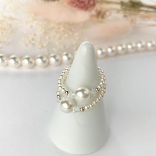 パール×ミニパールのリング💍(リング)
