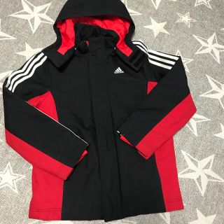 アディダス(adidas)の150センチ adidas 防寒着 黒×赤(コート)