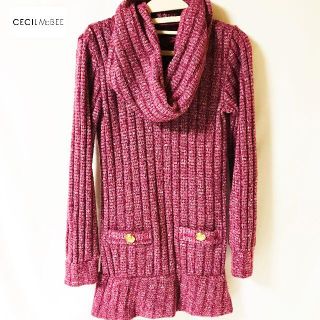 セシルマクビー(CECIL McBEE)の【CECIL McBEE】 ラメ入り オフタートル ロングニット(ニット/セーター)