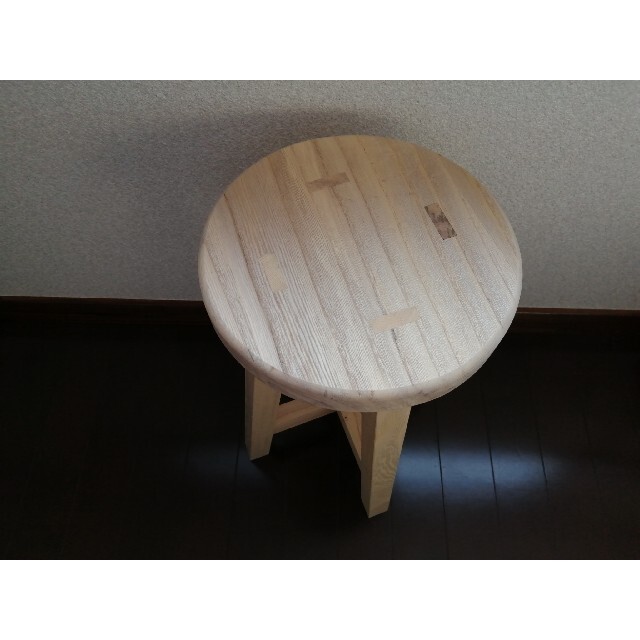 木製スツール　３脚セット　高さ43cm　丸椅子　stool
