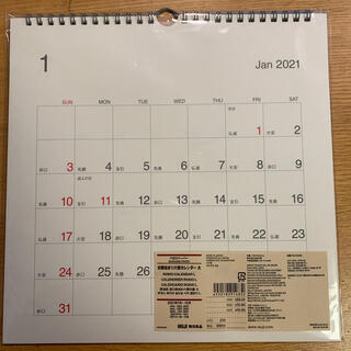 ムジルシリョウヒン(MUJI (無印良品))の無印良品　日曜始まり六輝カレンダー　壁掛け(カレンダー/スケジュール)