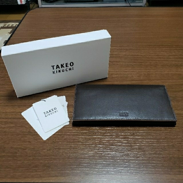 TAKEO KIKUCHI(タケオキクチ)の★一点限り★タケオキクチ　長財布　牛革　ブラウン メンズのファッション小物(長財布)の商品写真