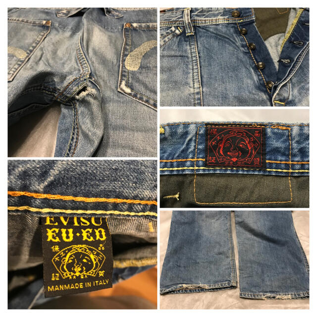 レア・ビンテージ】evisu エビスジーンズ EU モデル 40 デニム レア・ビンテージ】evisu エビスジーンズ EU モデル 40 デニム