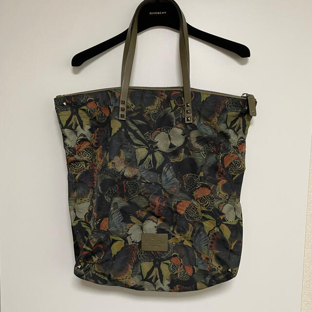 アウトレット 美品 VALENTINO トートバッグ バタフライ柄