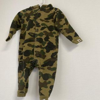 アベイシングエイプ(A BATHING APE)の【専用】BAPE kids エイプ ロンパース 80cm(ロンパース)