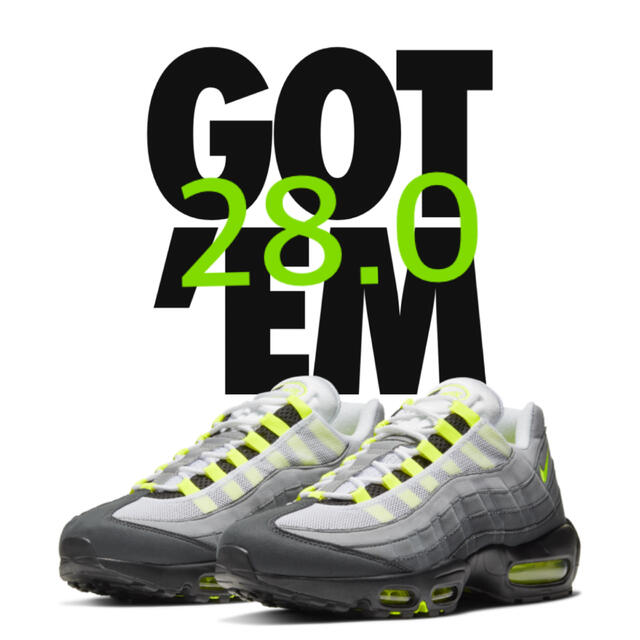 NIKE エアマックス95 OG NEON YELLOW 2020 28.0