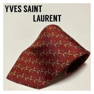 サンローラン(Saint Laurent)の極美品✨YVES SAINT LAURENT  ネクタイ　リーフ柄(ネクタイ)