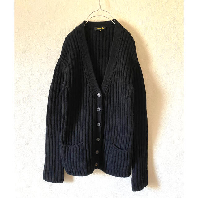 Drawer ドゥロワー black ウールカシミヤ 厚地ニットカーディガン