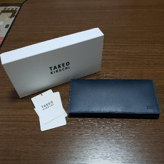 タケオキクチ(TAKEO KIKUCHI)の★一点限り★タケオキクチ　長財布　牛革　ブルー(長財布)