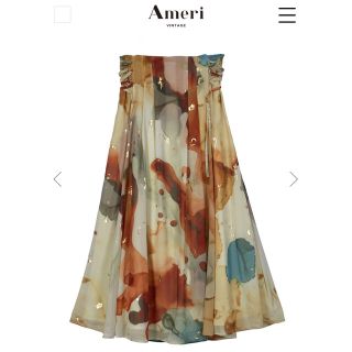 アメリヴィンテージ(Ameri VINTAGE)のUNDRESSED AMELIA INK ART SKIRT(ロングスカート)