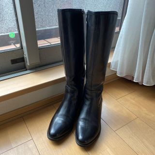 くぅちん様専用イタリコ本革ブーツ伸びる履き口ふくらはぎ楽ちんゴア使用(ブーツ)