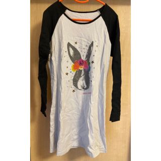 フェリシモ(FELISSIMO)のanie minee うさぎ ロングTシャツ LL(Tシャツ(長袖/七分))